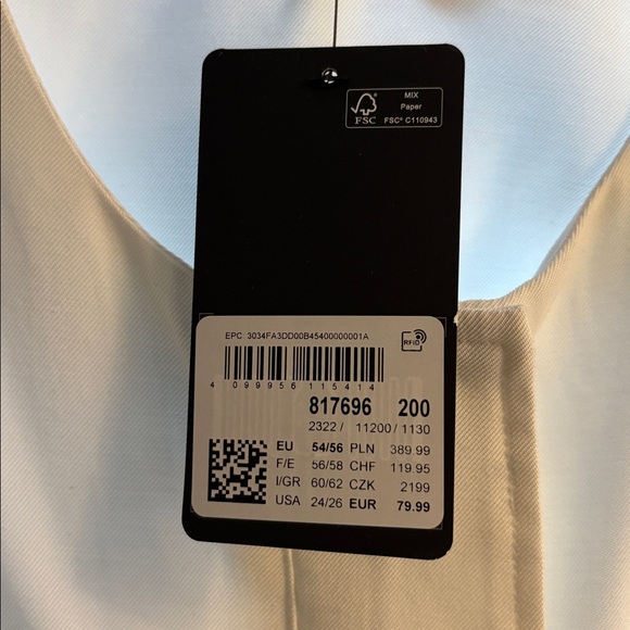 White Jacket 24/26W Plus Size Lightweight for Spring Summer - Picture 4 of 10